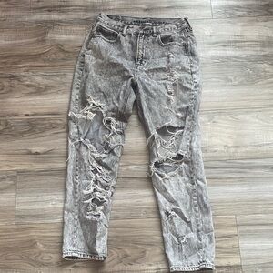 American Eagle Outfitters Distressed Light Gray Jeans